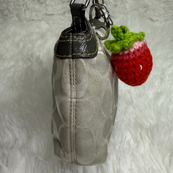 y2k COACH Gray Signature Canvas Mini Purse / Wristlet - Picture 6 of 13